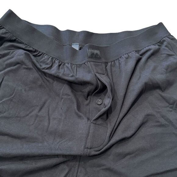 NWT SKIMS Boyfriend Loose Boxer In Onyx Black Casual Relaxed Lounge Boxer Shorts - Picture 8 of 10